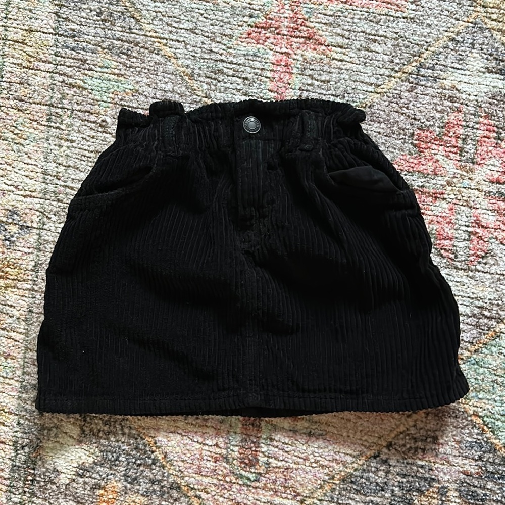 Zara Black Cord Skirt